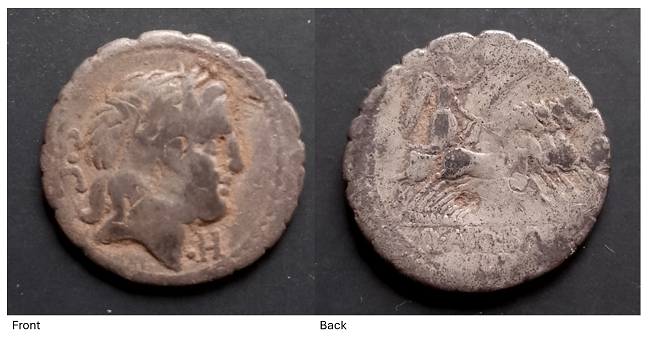 A Roman silver coin