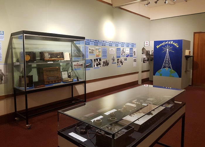 a photo of the radio exhibition showing the gallery
