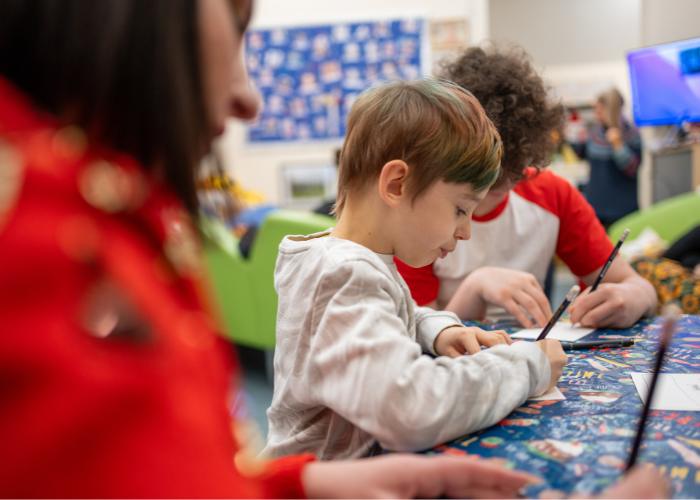 Boy painting