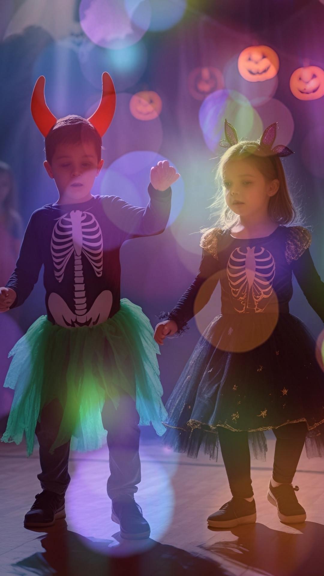 family halloween disco