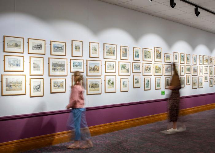 Photo of visitors viewing the Buxton gallery