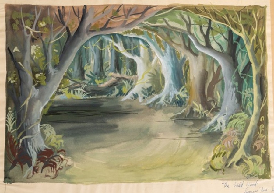 Set design for a path through a wood