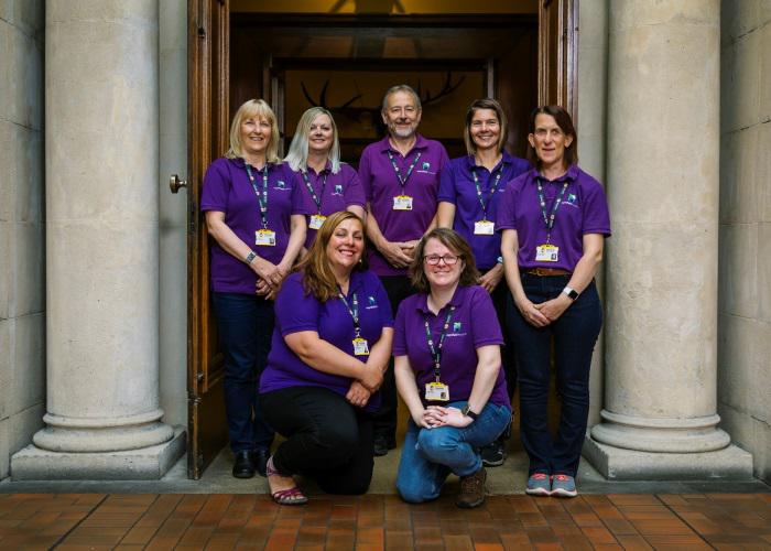 The Museum team stood outside the entrance