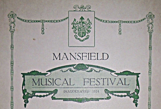 A printed decorative design for Mansfield Musical Festival