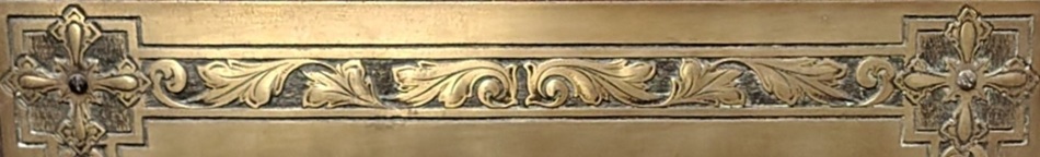 Detail of a brass memorial plaque