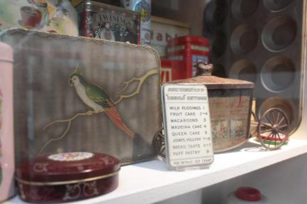 Display of tins from the Metal Box