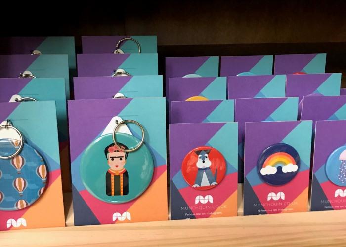 Photo of keyrings and badges