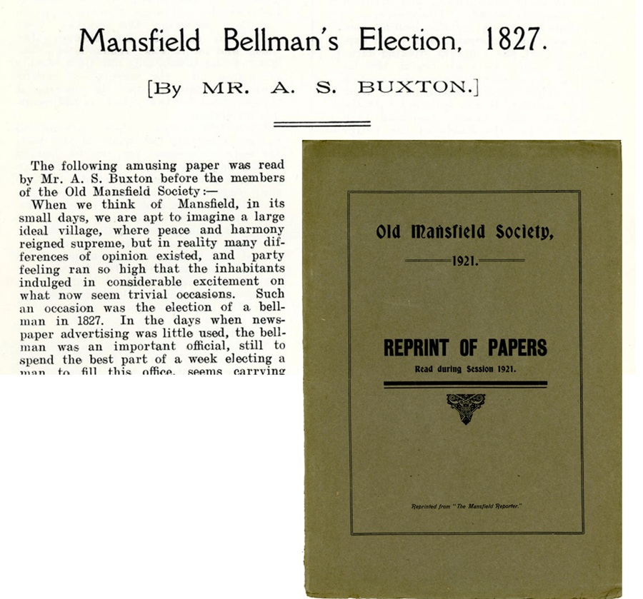 The cover of a booklet, and a snippet of a historical paper