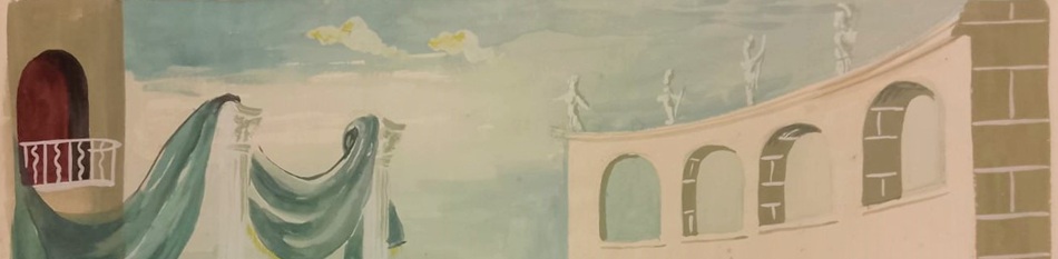 Detail of a set design for Julius Caesar