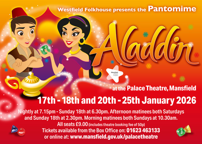 Westfield Folkhouse present Aladdin January 2026
